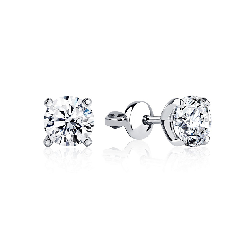 СЕРЬГИ 0,73/0,73 ct. K/VS2