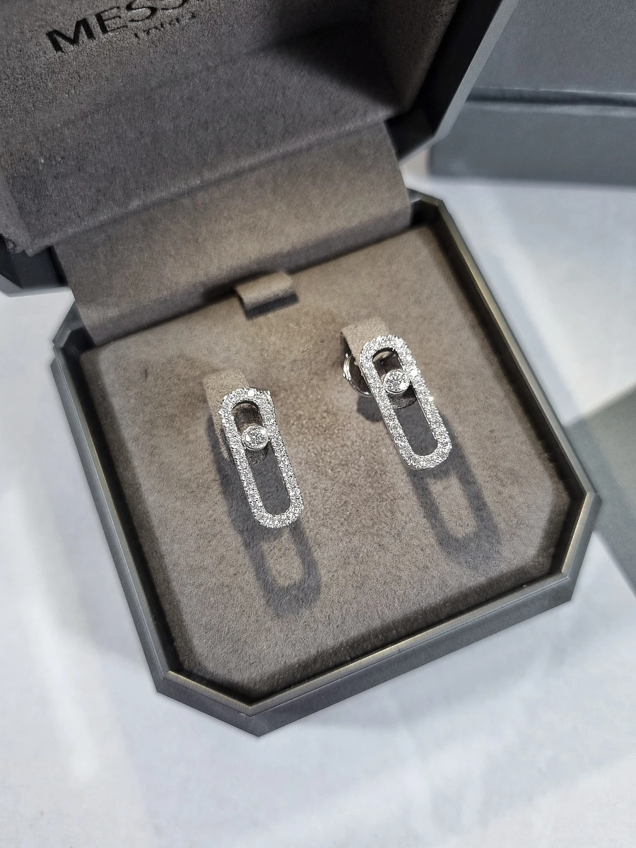 Купить украшение MESSIKA Move Uno Diamond Pavé Earrings 12183-WG: в наличии в Москве!