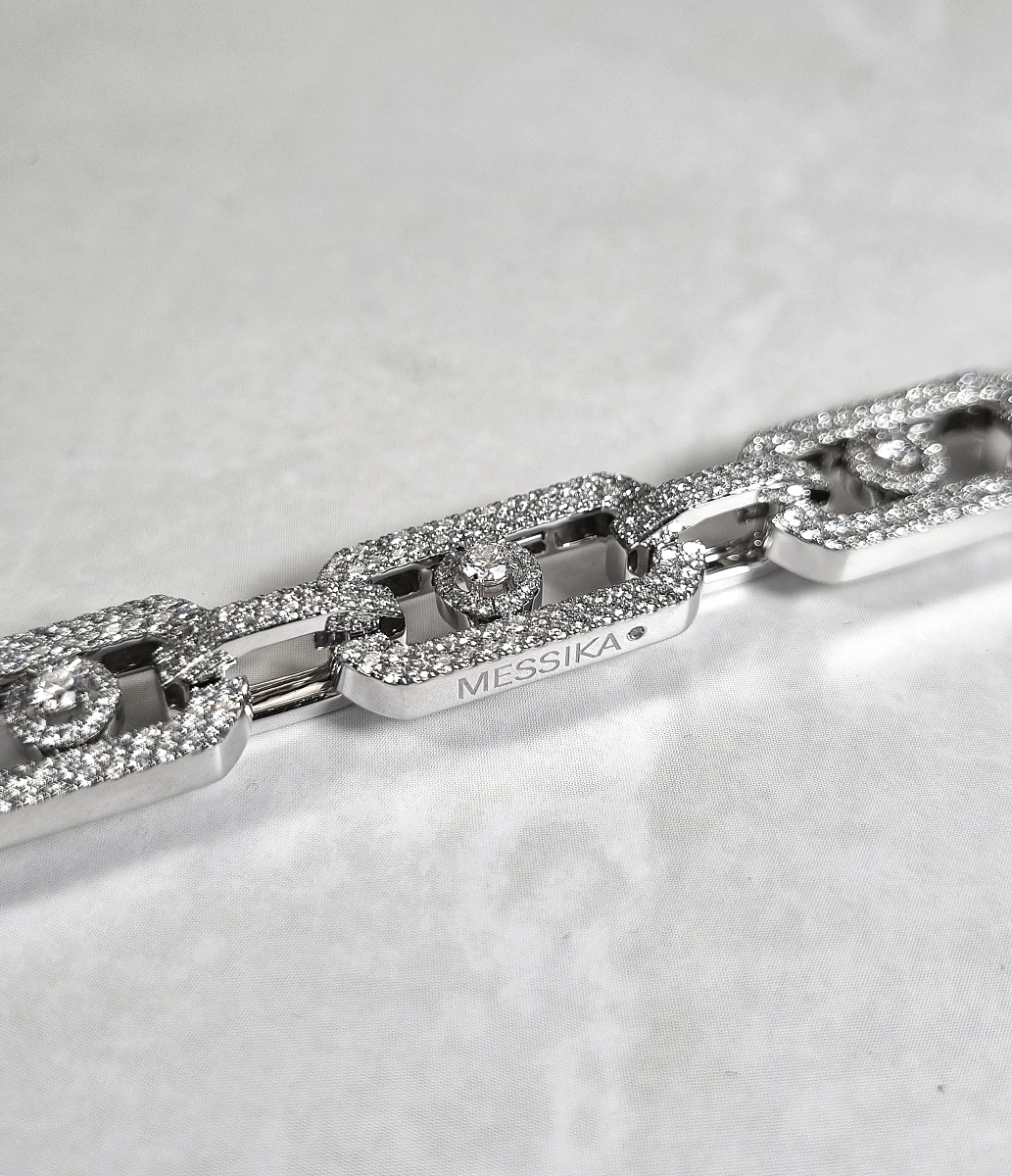 Купить украшение MESSIKA So Move XL Pavé Bracelet So Move XL Pavé-Set Bracelet 12942-WG: в наличии в Москве!