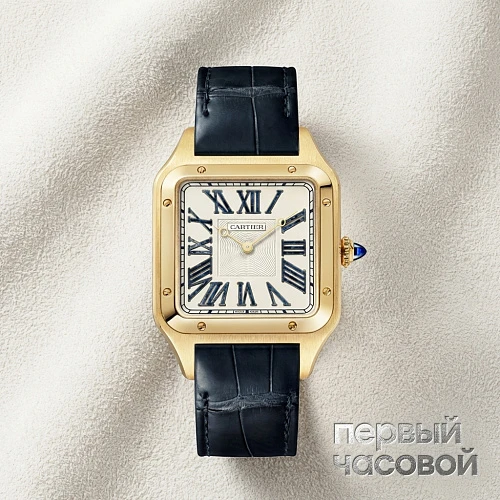SANTOS-DUMONT  Limited Edition XL Model Yellow Gold Blue Roman Numerals