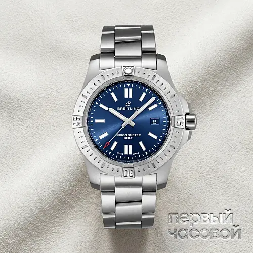 BREITLING COLT AUTOMATIC STEEL MARINER BLUE