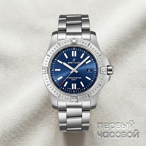 BREITLING COLT AUTOMATIC STEEL MARINER BLUE