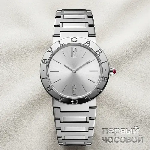 Stainless Steel Bvlgari Bvlgari 33 mm Grey Dial Ladies Watch