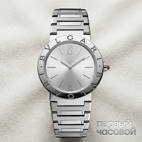 Stainless Steel Bvlgari Bvlgari 33mm Grey Dial Ladies Watch