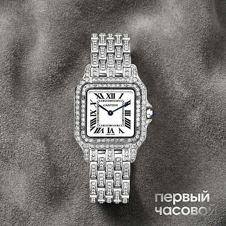 Small Panthere de Cartier Custom Diamonds Full Pave