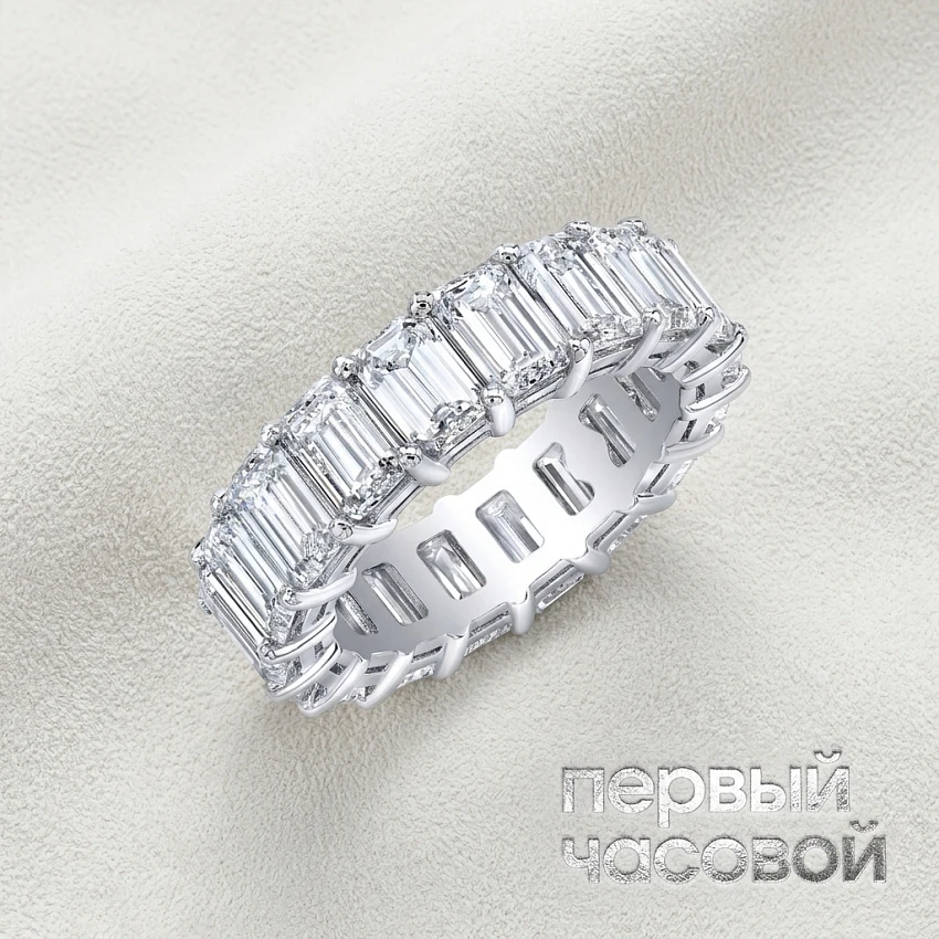Eternity Ring Emerald Cut 11,26 ct. G-H/VS