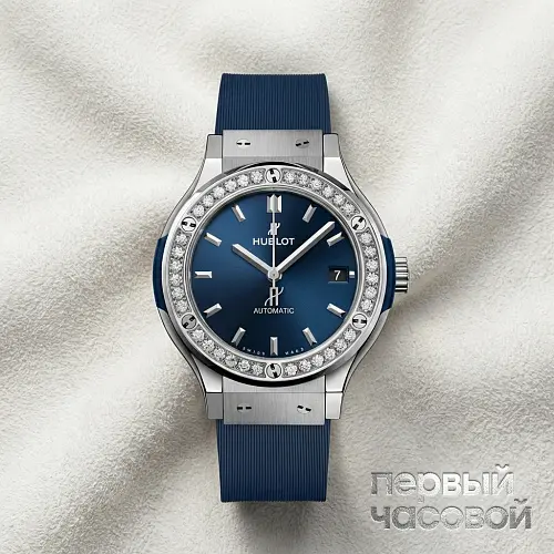 Classic Fusion Titanium Blue Diamonds
