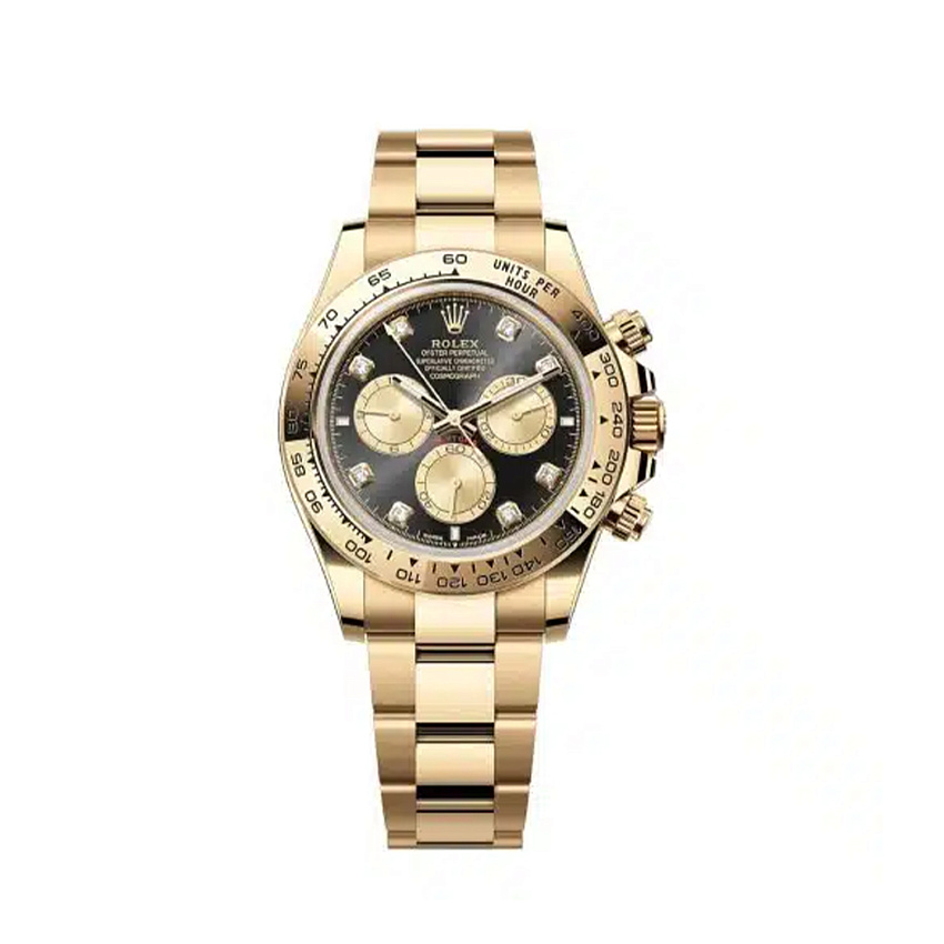 Cosmograph Daytona Yellow Gold Black Dial With Diamonds