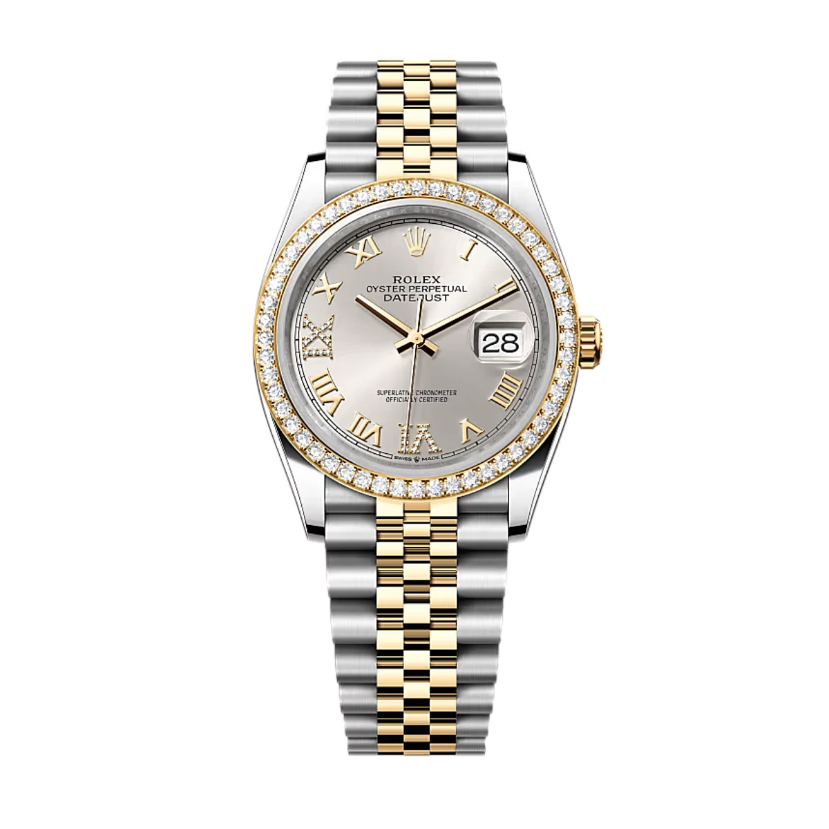 Купить элитные часы Rolex Datejust 36 Oyster Oystersteel yellow gold and diamonds 126283RBR: в наличии в Москве!