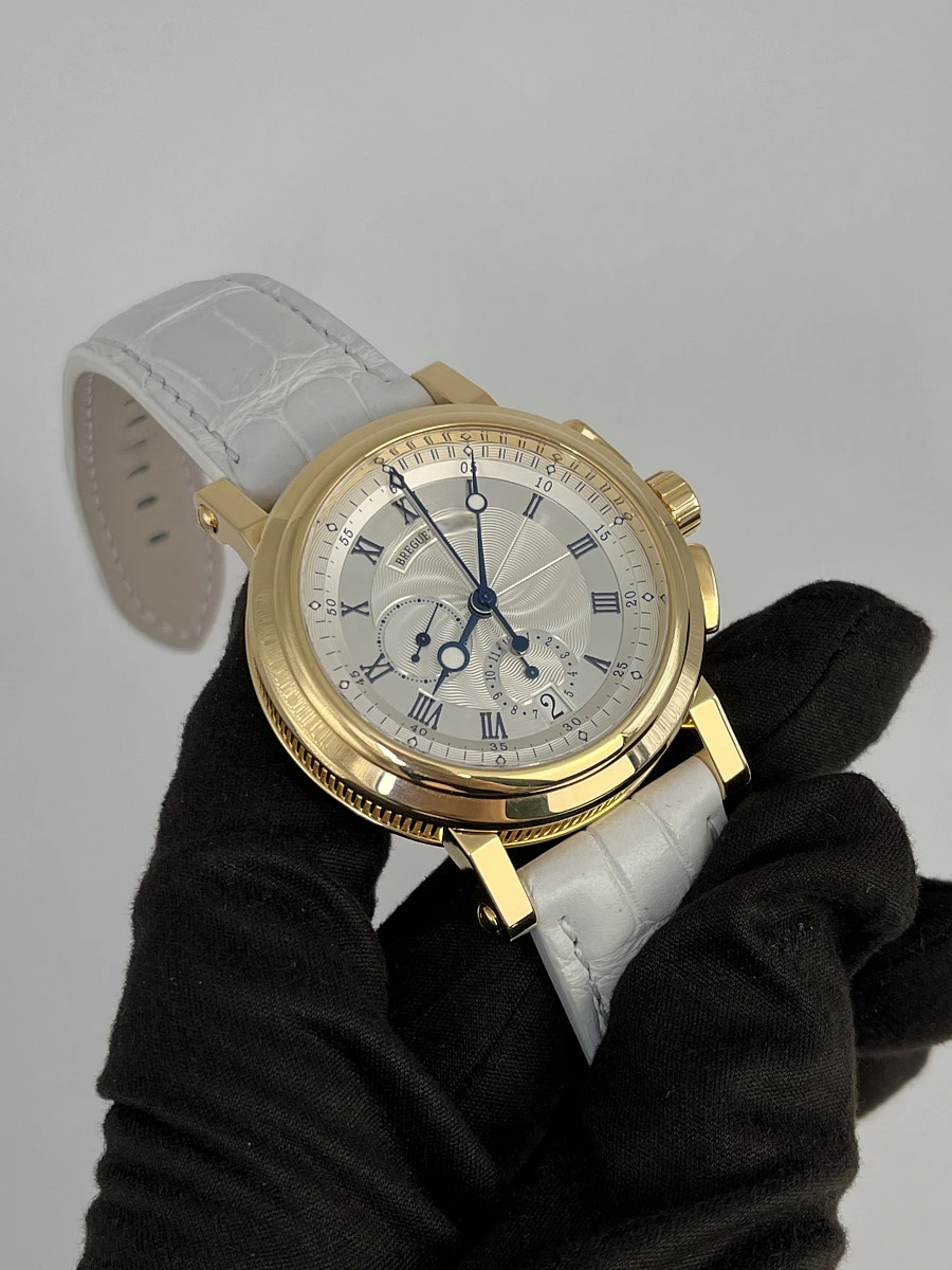 Купить элитные часы Breguet Marine II Chronograph Yellow Gold 5827BA/12/5ZU: в наличии в Москве!