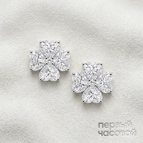 Серьги с бриллиантами 4,03 ct. D/VS1
