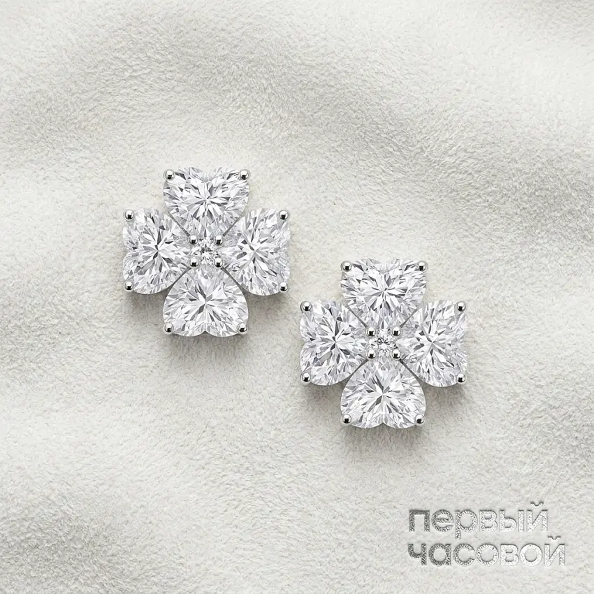 Серьги с бриллиантами 4,03 ct D/VS1