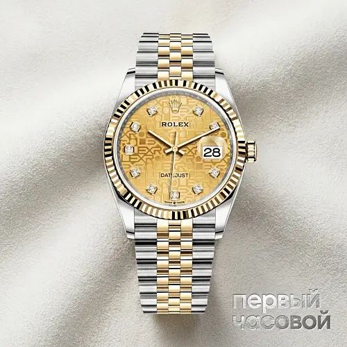Datejust 36mm Steel & Yellow Gold Pattern Motif