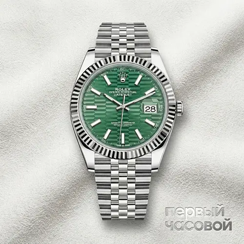 Datejust 41Mm Mint Green Fluted Motif