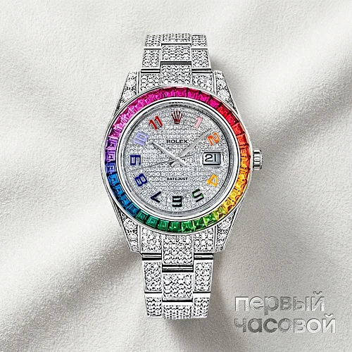 Datejust II Full Pave Rainbow