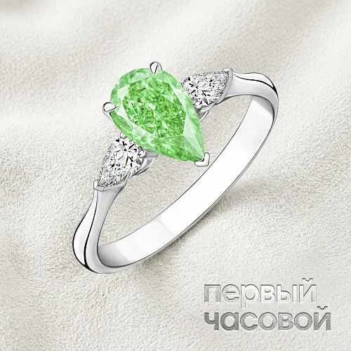 Кольцо с бриллиантом 1,50 ct. FLBGY/VS2