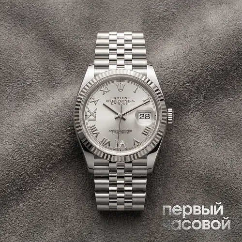 Datejust 36Mm Steel & White Gold Silver Viix