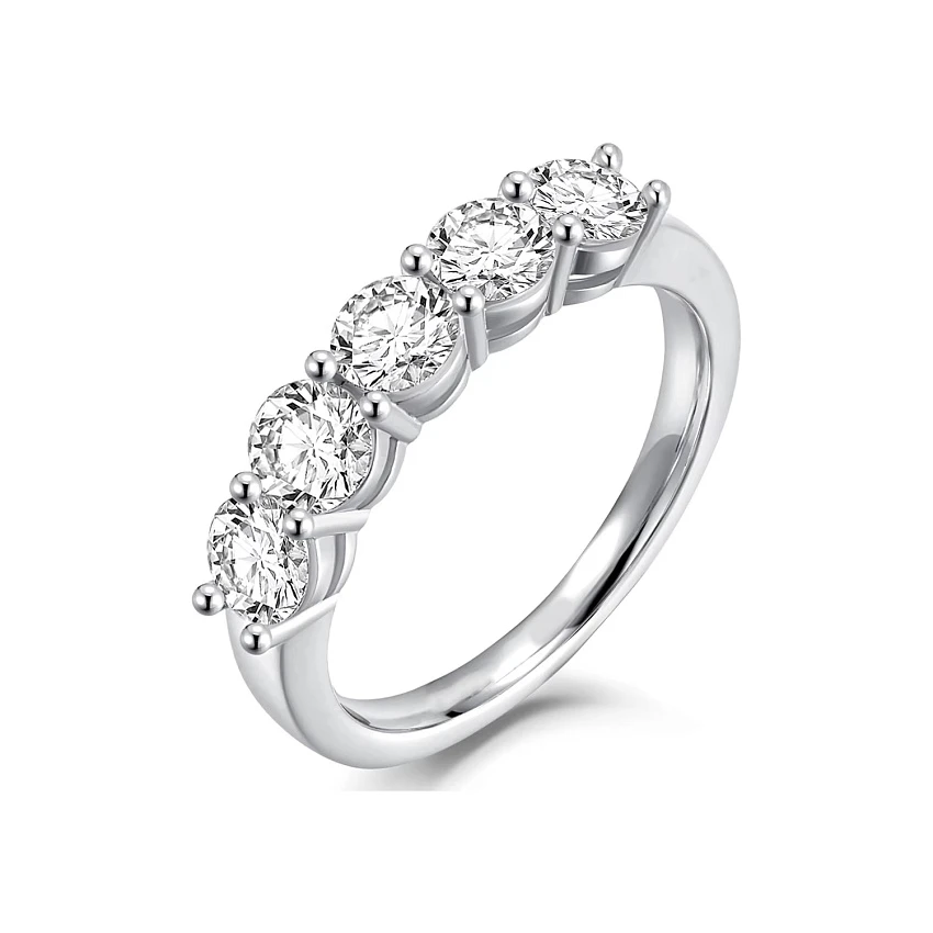 Кольцо с бриллиантами 2,54 ct. H/VS (3 excellent)