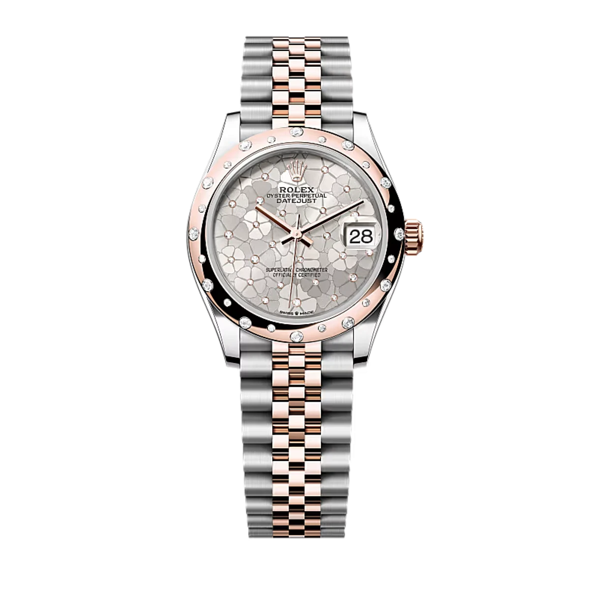 Купить элитные часы Rolex Datejust 31 Oyster Oystersteel Everose gold and diamonds 278341RBR: в наличии в Москве!