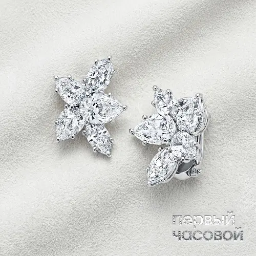 Cluster Diamond Earrings 5,05 ct. G/VS1