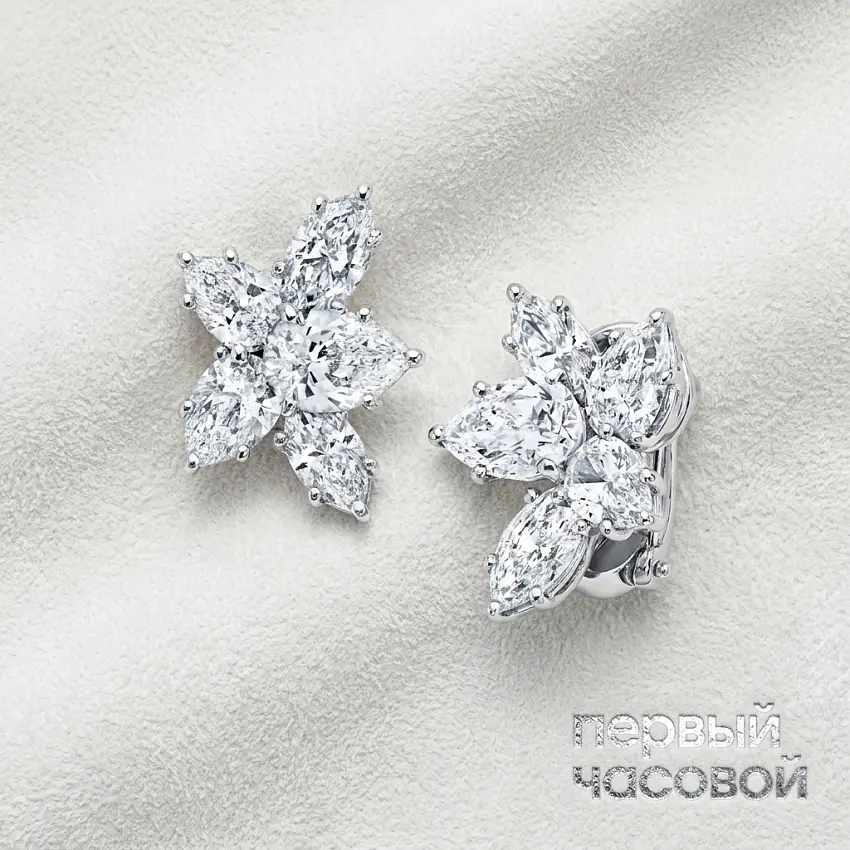 Cluster Diamond Earrings 5,05 ct. G/VS1