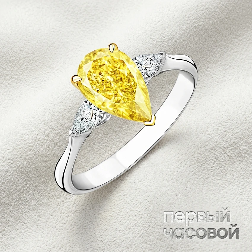 Кольцо 5,03 ct. U To V/VS1 (Pear Diamond)