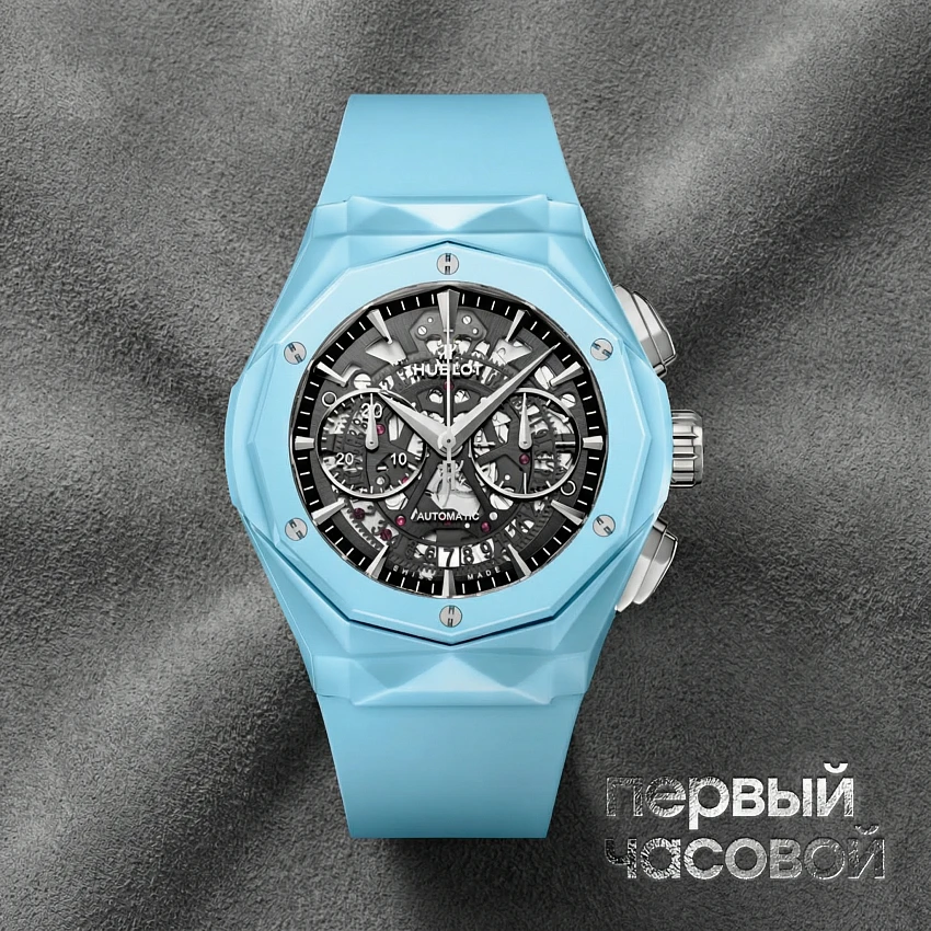 Classic Fusion Aerofusion Chronograph Orlinski Sky Blue Ceramic