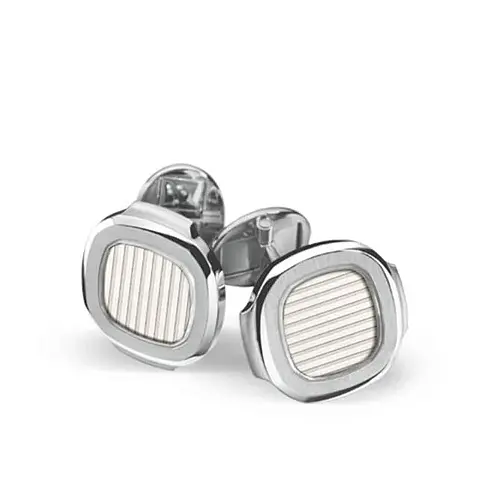 NAUTILUS CUFF LINKS White Gold