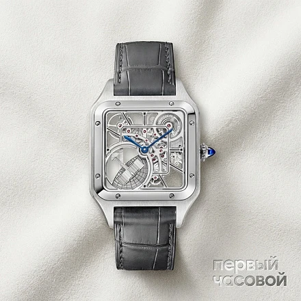 Santos-Dumont Skeleton Watch Equipped With A Micro-Rotor
