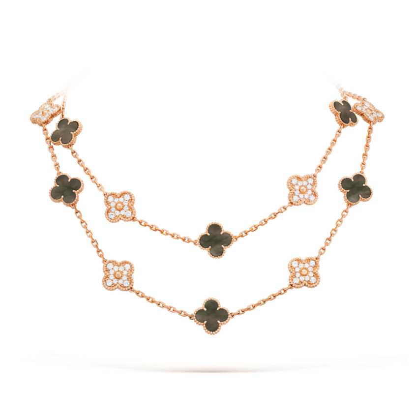 Vintage Alhambra long necklace, 20 motifs
