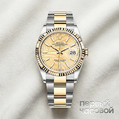 Datejust Champagne Palm Motif Dial 2023