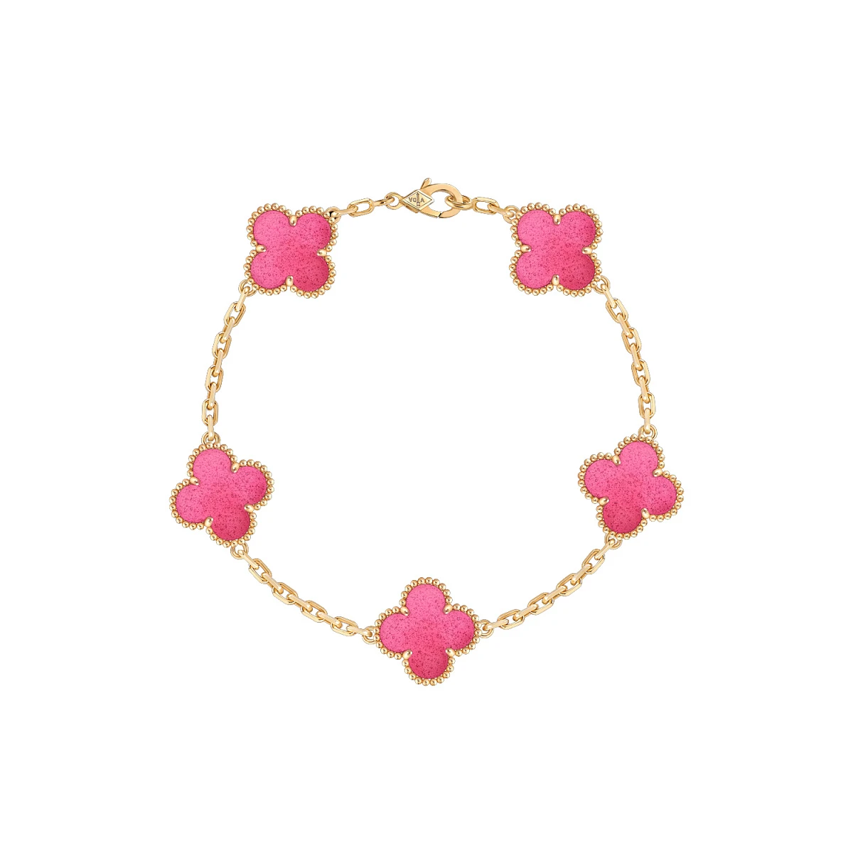 Купить украшение Van Cleef &amp; Arpels Vintage Alhambra bracelet, 5 motifs, Enamel VCARPQZI00: в наличии в Москве!