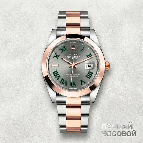 Oyster Perpetual Datejust II Oystersteel and Everose Gold Wimbledon Dial
