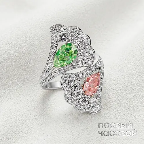 Кольцо с бриллиантами 1,01/0,70 ct.