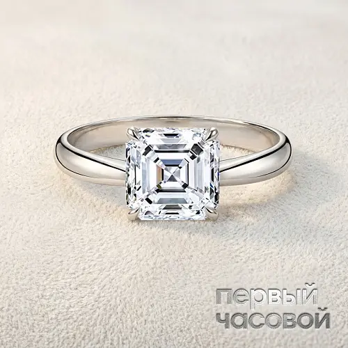Кольцо с бриллиантом 2,01 ct. L/VS2 (Asscher)