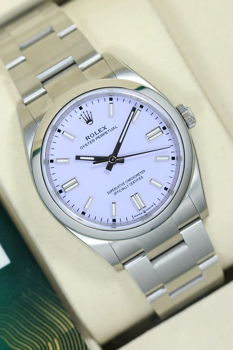 Купить элитные часы Rolex Perpetual 36 Stainless Steel Lavander Dial 126000: в наличии в Москве!
