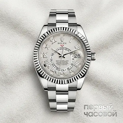 Sky-Dweller White Gold White Dial