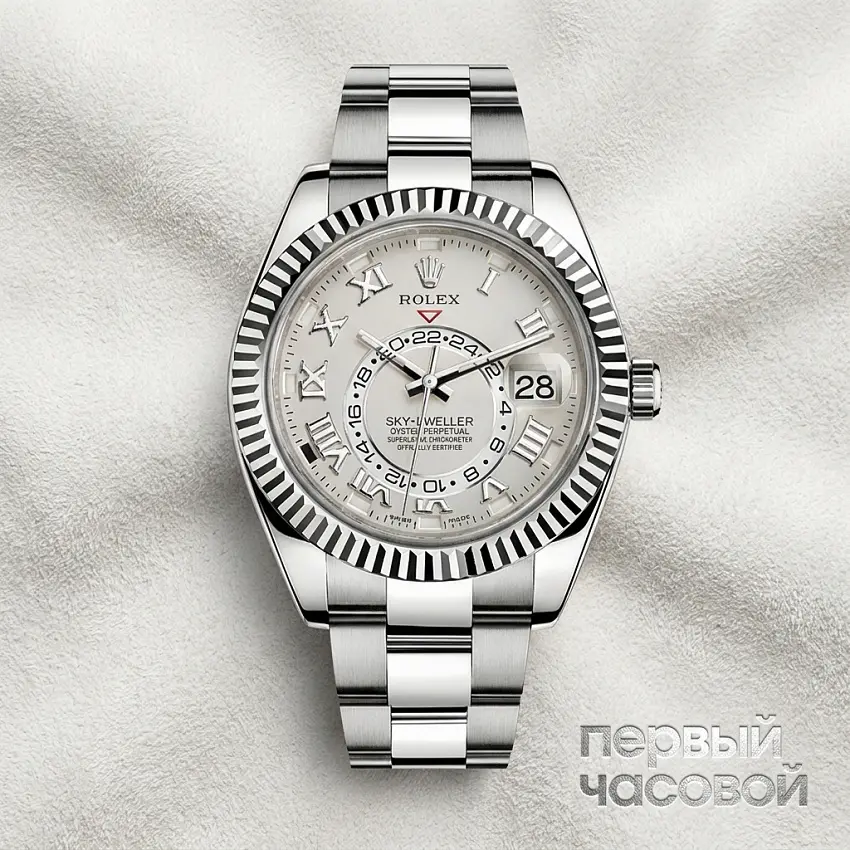 Sky-Dweller White Gold White Dial