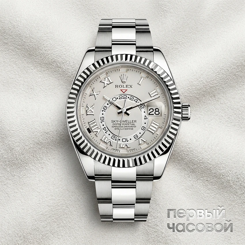 Sky-Dweller White Gold White Dial