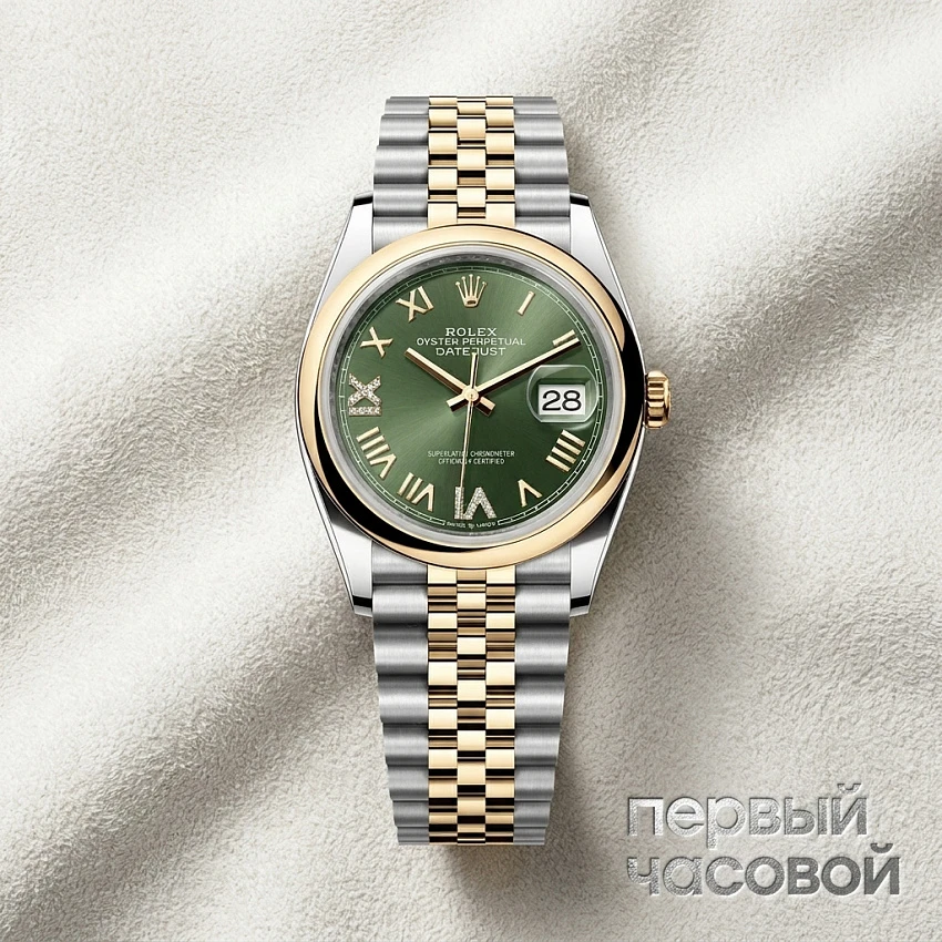 Datejust 36 mm Steel & Yellow Gold Green Dial