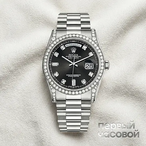 Day-Date 36 мм White gold Factory Diamonds