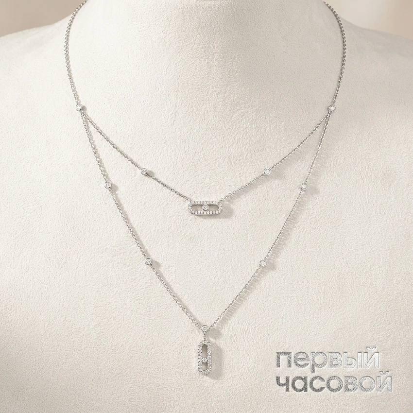 Колье Move Uno 2 Rows Pavé