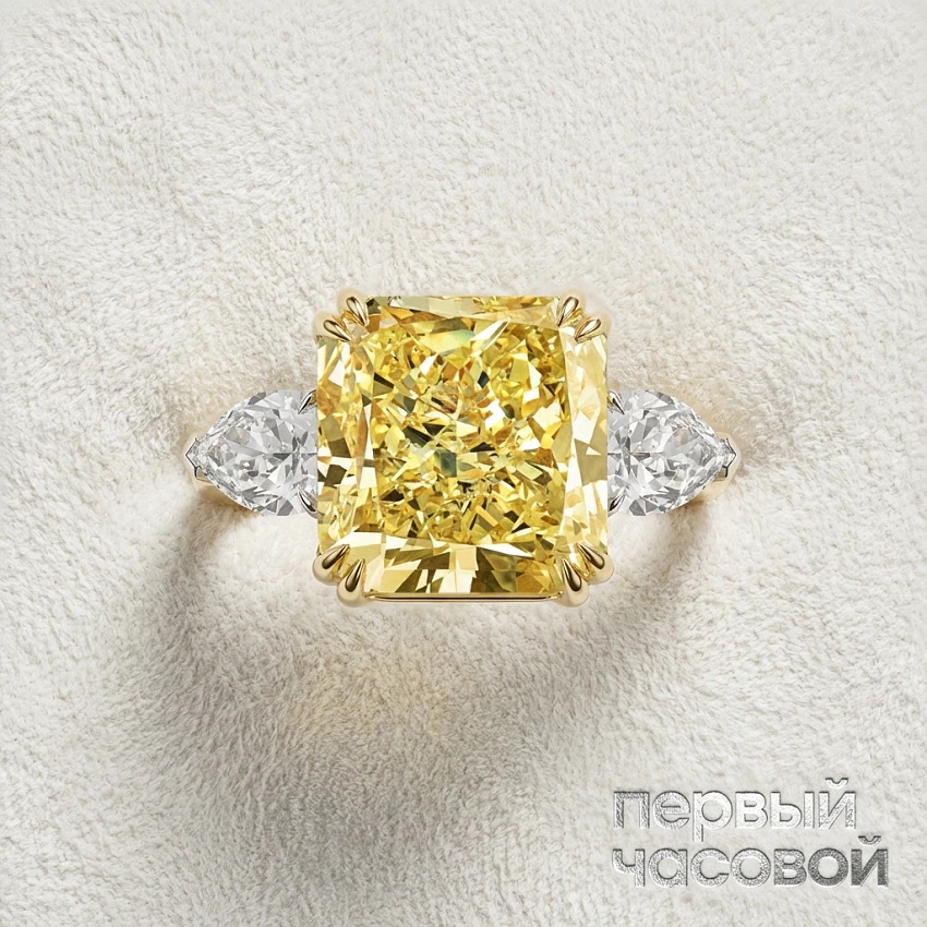 Кольцо С Бриллиантом 8,13 Ct. Fby/Vs2
