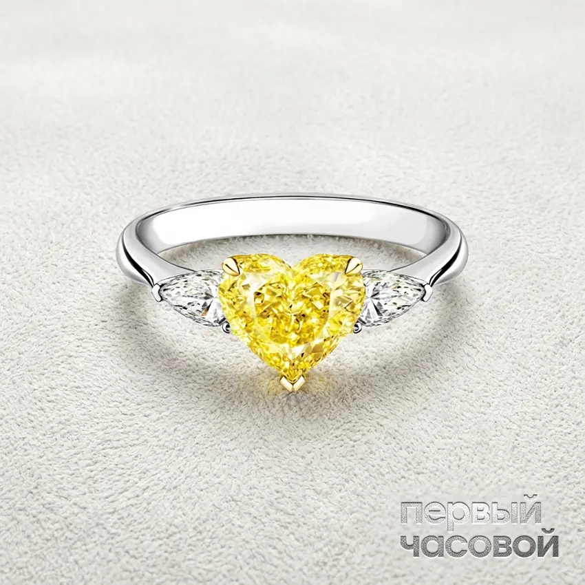 Кольцо с бриллиантом 1,51 ct W to X/VVS1 (Heart Diamond)