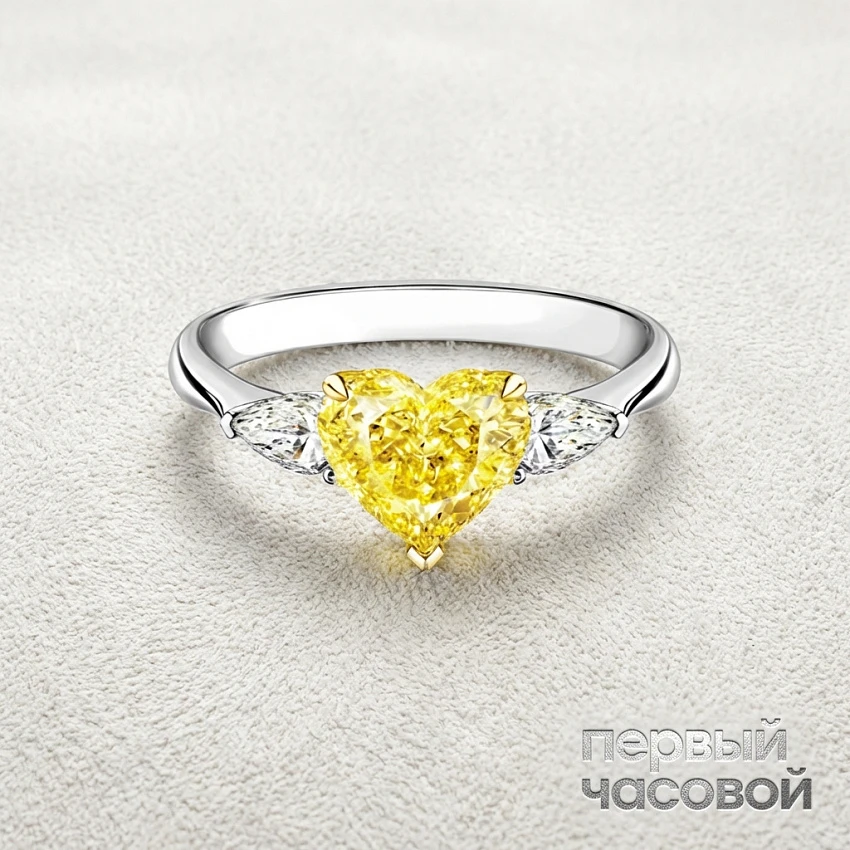 Кольцо 1,51 ct. W to X Range/VVS1 (Heart Diamond)