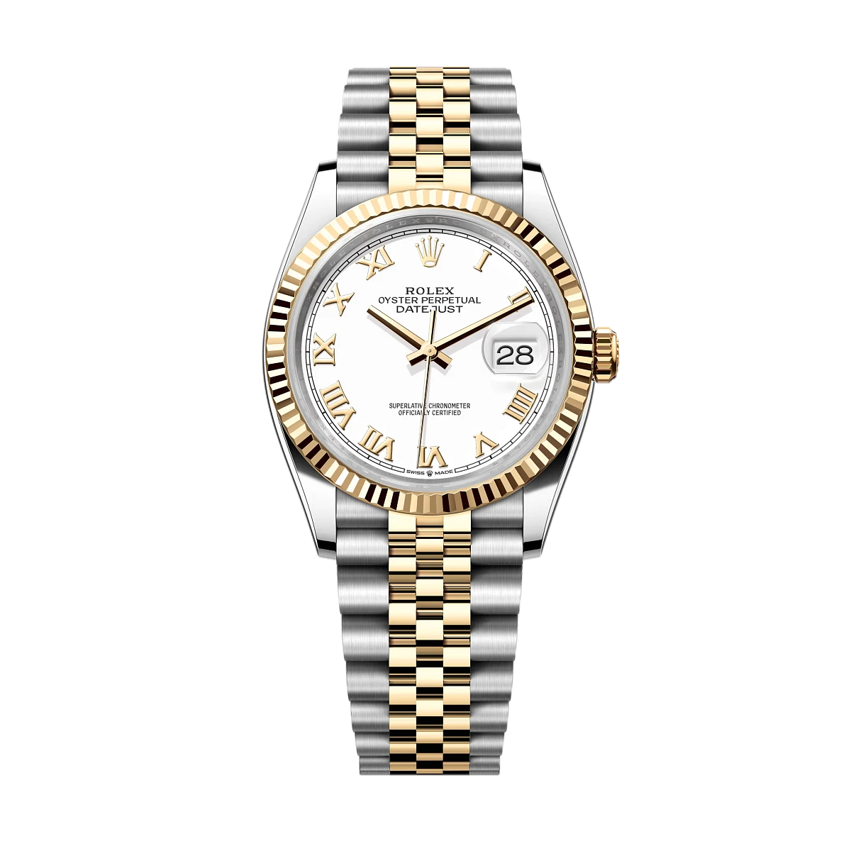 Купить элитные часы Rolex Datejust 36mm Steel &amp; Yellow Gold white dial wimbledon 126233: в наличии в Москве!