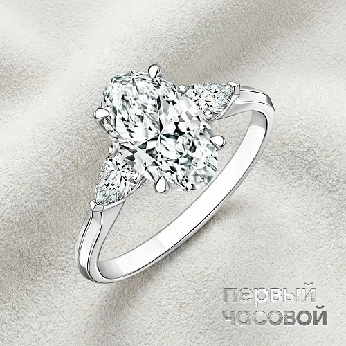 Кольцо с бриллиантом 3,01 ct. D/VS2