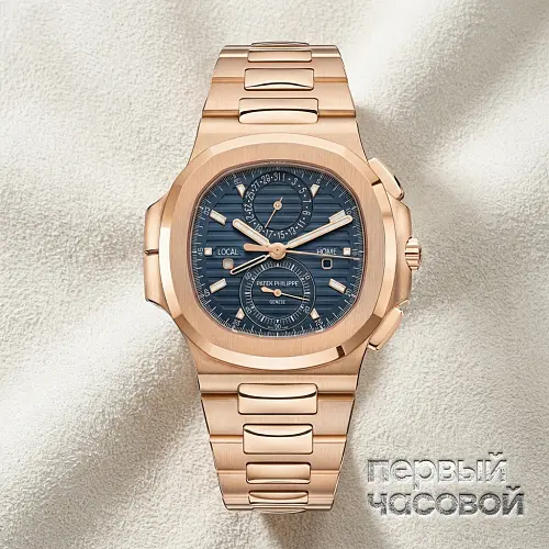 Nautilus Travel Time Chronograph Rose Gold