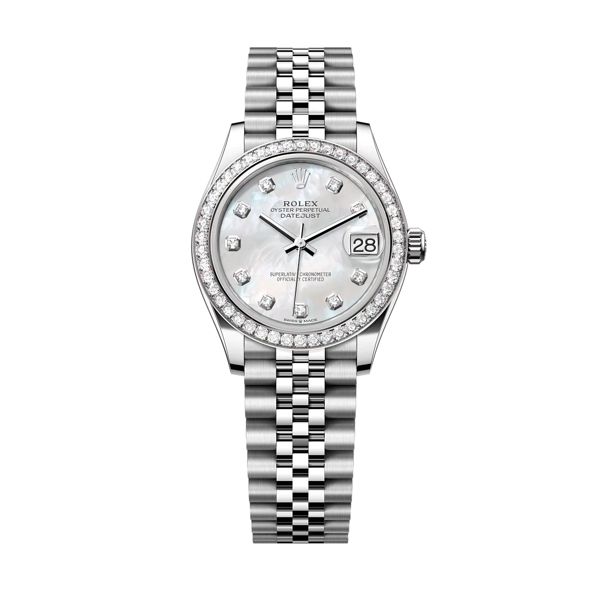 Купить элитные часы  Datejust 31 Oyster steel, white gold and diamonds 278384RBR: в наличии в Москве!