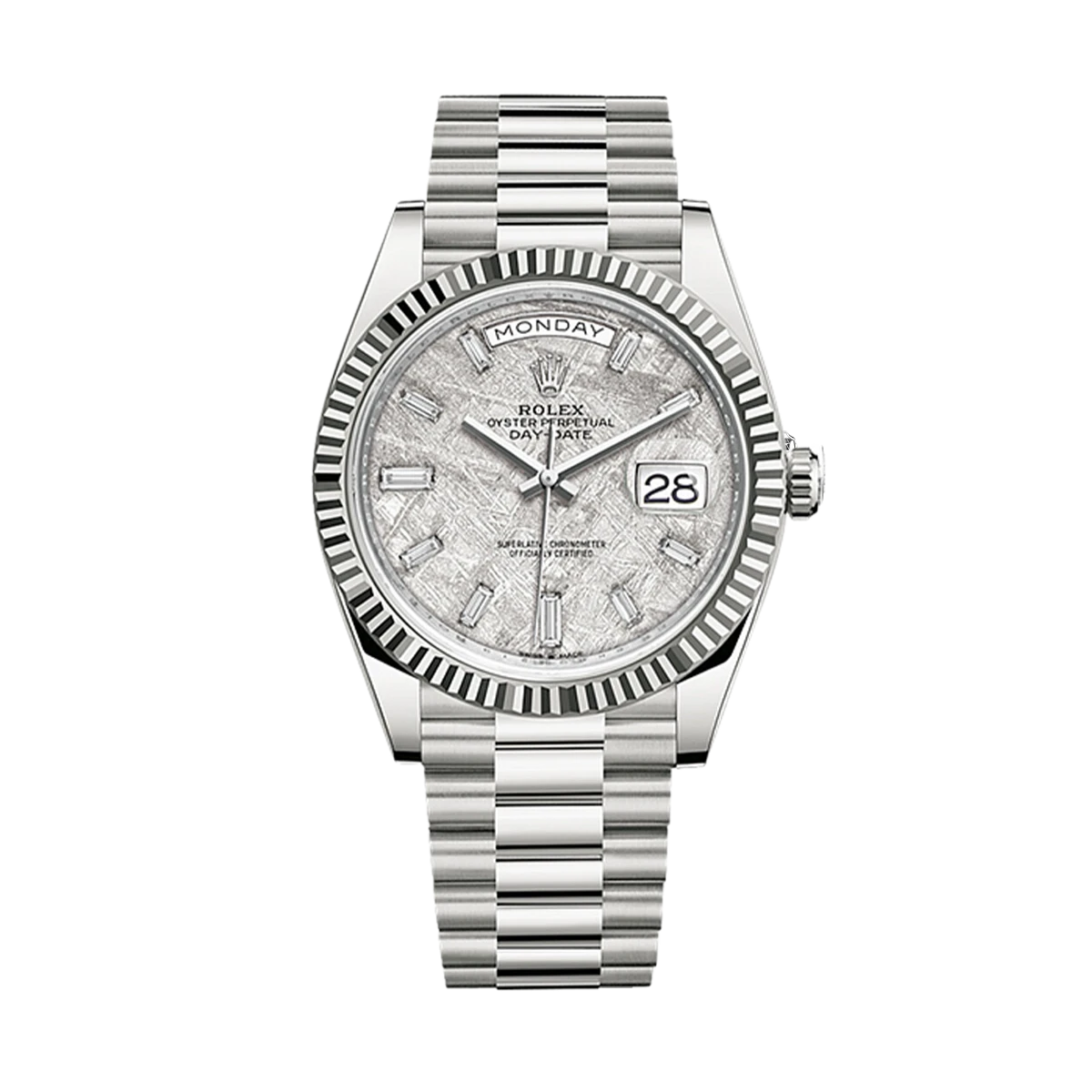 Купить элитные часы Rolex Oyster Perpetual White Gold Day-Date Meteorite 40mm 228239: в наличии в Москве!